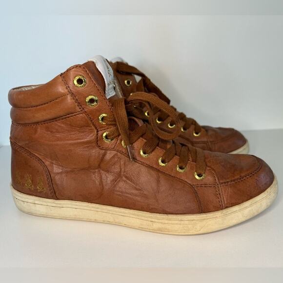 Psycho Bunny Lost Boy Tan Leather HiTop Shoe-7 - Picture 1 of 7